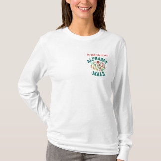Camiseta de manga larga de aspecto bordado ISO
