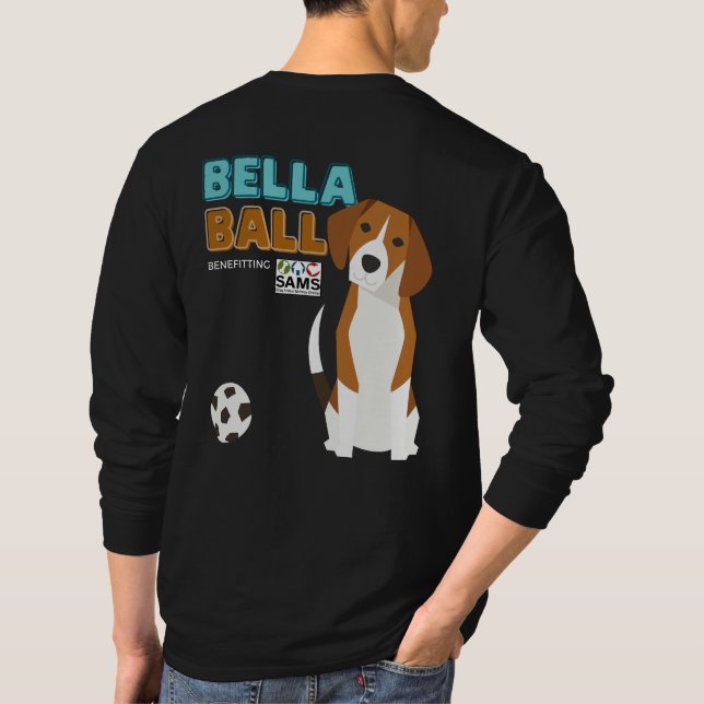 Camiseta de manga larga de Bella Ball para hombres (Reverso)