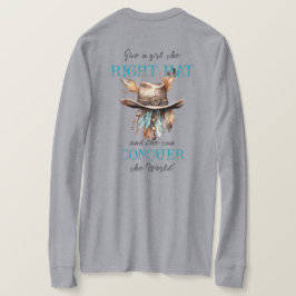 Camiseta de manga larga de Boho Cowgirl Gorra