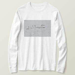 Camiseta de manga larga de cisne para mujeres