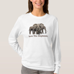 Camiseta de manga larga de elefante