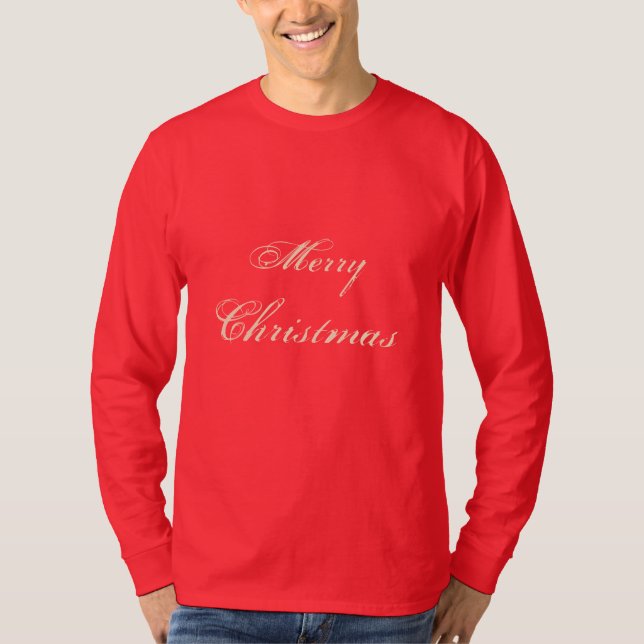 Camiseta de manga larga de ferry-Navidades rojos (Anverso)