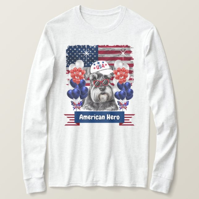 Camiseta de manga larga de héroe norteamericano Sc (Anverso del diseño)