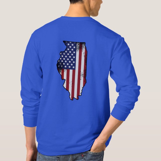 Camiseta de manga larga de Illinois Patriot (Reverso)