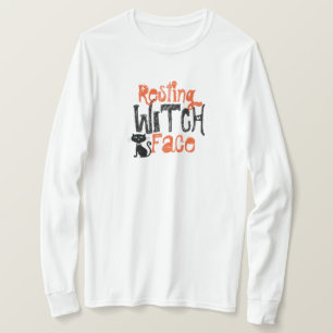 Camiseta de manga larga de la cara de la bruja