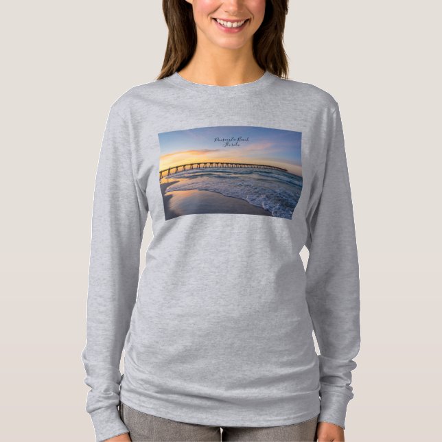 Camiseta de manga larga de la costa del muelle de  (Anverso)