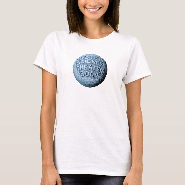 Camiseta de manga larga de la luna MST3K (blanco) (Anverso)