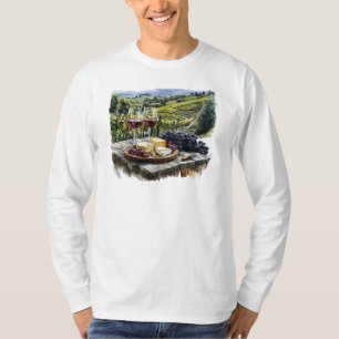 Camiseta de manga larga de la región del vino