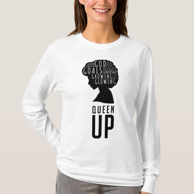 Camiseta de manga larga de las damas de Queen Up (Anverso)