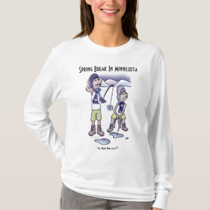 Camiseta de manga larga de las mujeres blancas en 