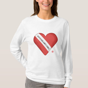 Camiseta de manga larga de las mujeres del corazó