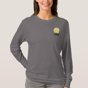 Camiseta de manga larga de las mujeres en gris hum