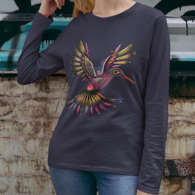 Camiseta de manga larga de los animales del colibr (Subido por el creador)