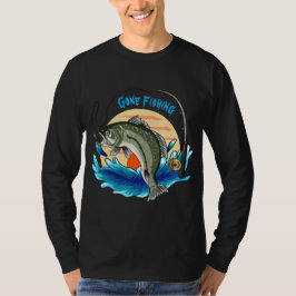 Camiseta de manga larga de los hombres de pesca de