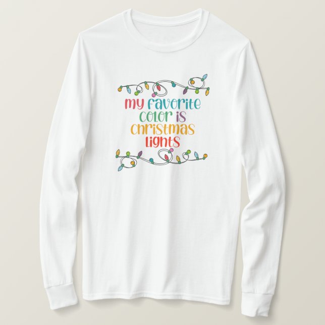 Camiseta de manga larga de luz para navidades (Anverso del diseño)