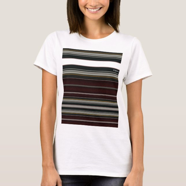 Camiseta de manga larga de maternidad - franjas de (Anverso)