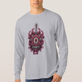 Camiseta de manga larga de monstruo de ciencia fic