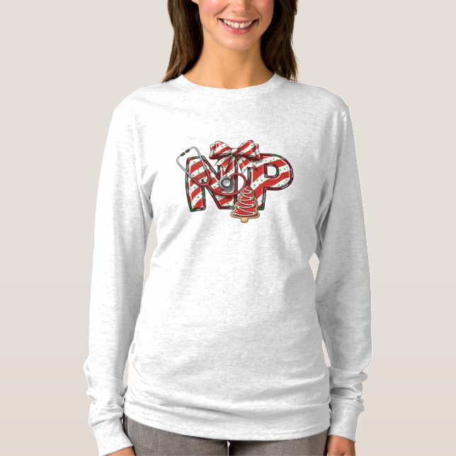 Camiseta de manga larga de NP Enfermera Practicant (Anverso)