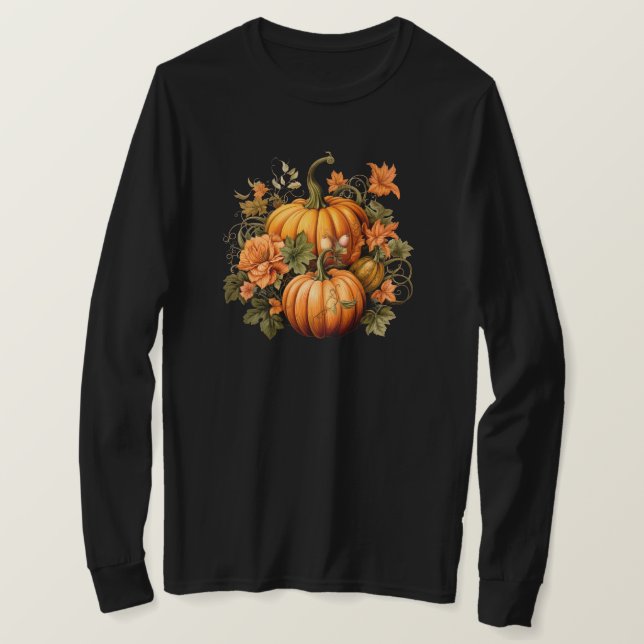 Camiseta de manga larga de otoño (Anverso del diseño)