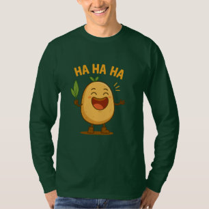 Camiseta de manga larga de patata riendo divertida