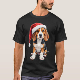 Camiseta de manga larga de perro de Navidad Beagle