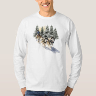Camiseta de manga larga de perros de trineo