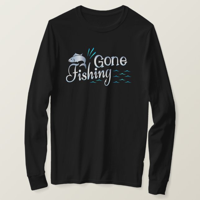 Camiseta de manga larga de pesca abandonada (Anverso del diseño)