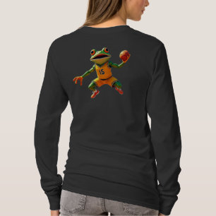 Camiseta de manga larga de rana de baloncesto muje