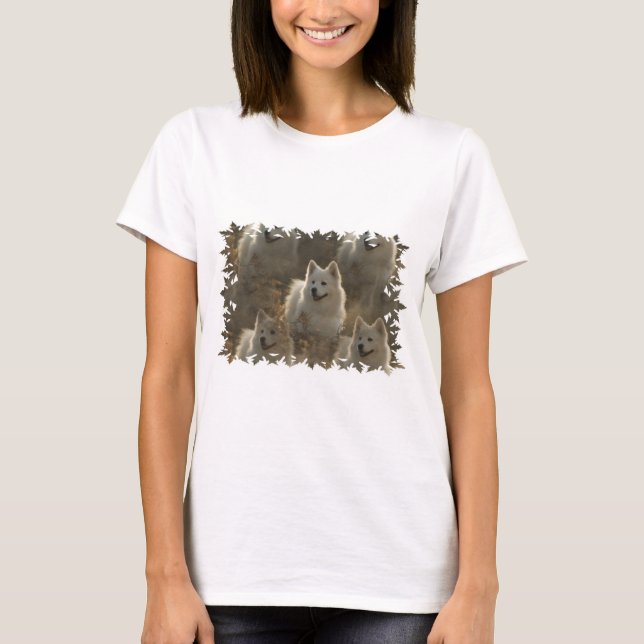 Camiseta de manga larga de raza de perro samoyed (Anverso)