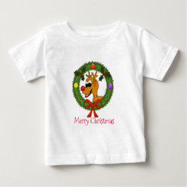Camiseta de manga larga de renos navideños