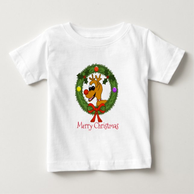 Camiseta de manga larga de renos navideños (Anverso)
