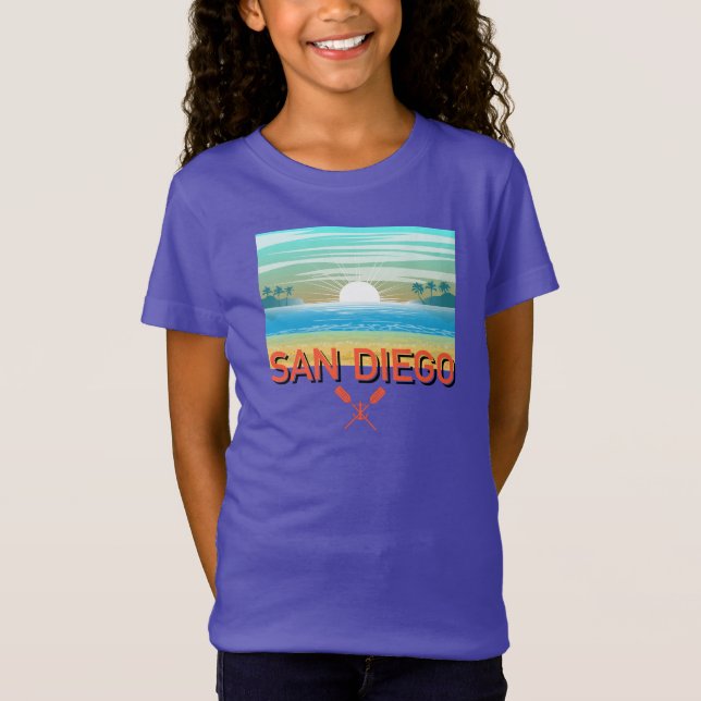 Camiseta de manga larga de San Diego - para niñas (Anverso)
