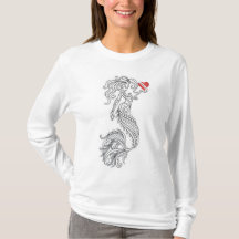 Camiseta de manga larga de sirvienta para las muje