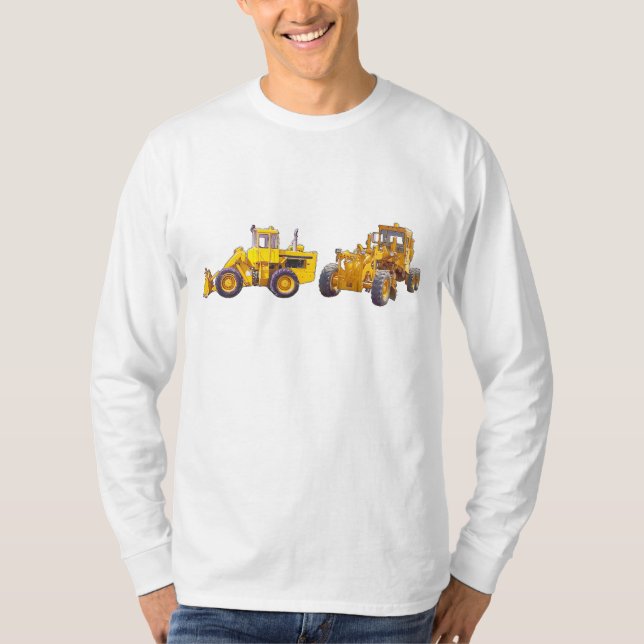 Camiseta de manga larga de Tractor Grader masculin (Anverso)