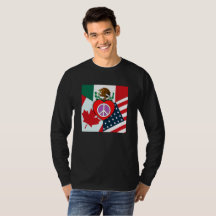 Camiseta de manga larga de Unisex Canadá-México-Es