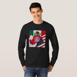 Camiseta de manga larga de Unisex Canadá-México-Es