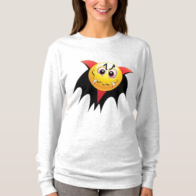 Camiseta de manga larga de vampiro de Halloween (Anverso)