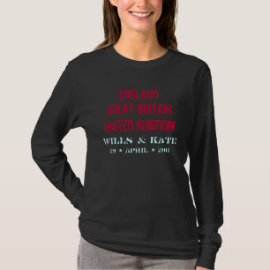 Camiseta de manga larga de Wills & Kate Royal Boda
