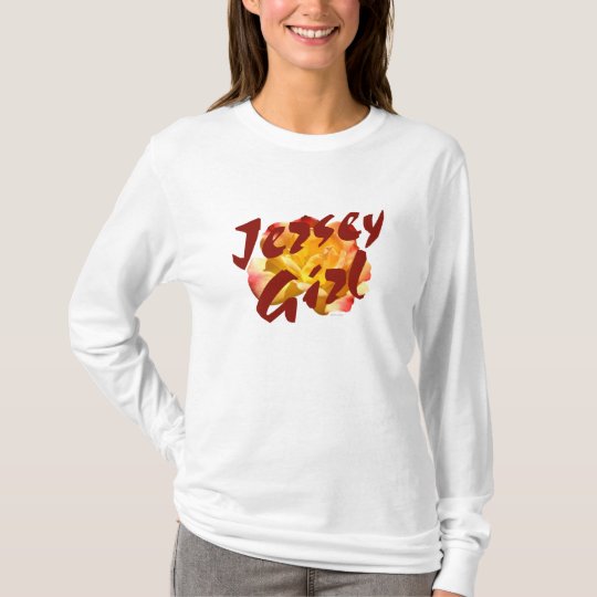 Camiseta de manga larga del chica del jersey