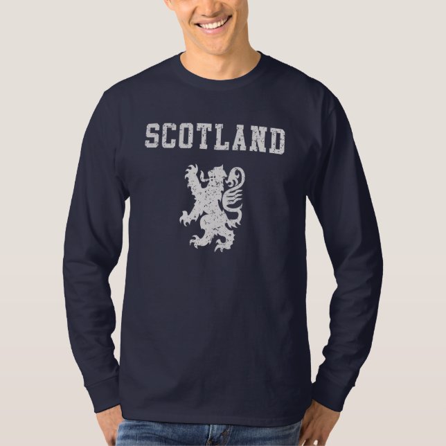 Camiseta de manga larga del león rampante escocés (Anverso)