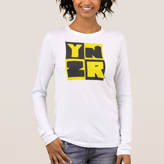 Camiseta De Manga Larga Diseño negro y amarillo de la serie de YNZR