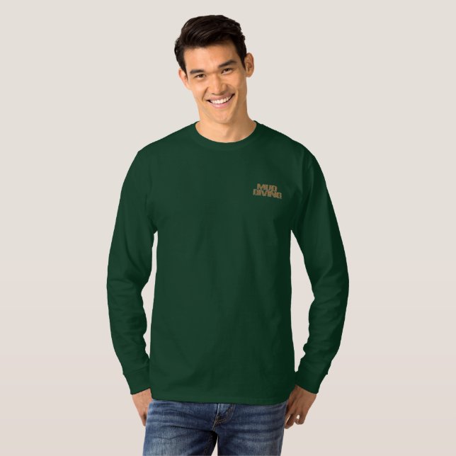 Camiseta de manga larga dk verde con bolsillo para (Anverso completo)