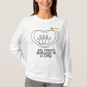Camiseta de manga larga Dog Mom Heart - Regalo par
