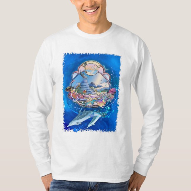 Camiseta de manga larga Dolphin Beach Paradise (Anverso)