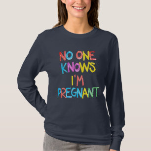Camiseta de manga larga embarazada divertida