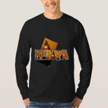 Camiseta de manga larga en el paisaje keniano negr