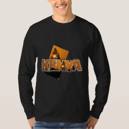 Camiseta de manga larga en el paisaje keniano negr