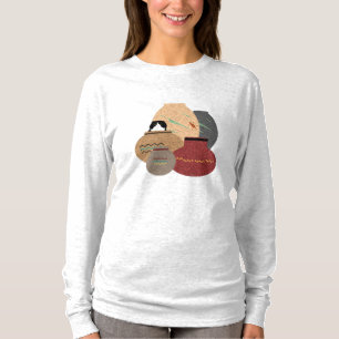 Camiseta de manga larga en macetas de arcilla
