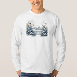 Camiseta de manga larga escena de invierno