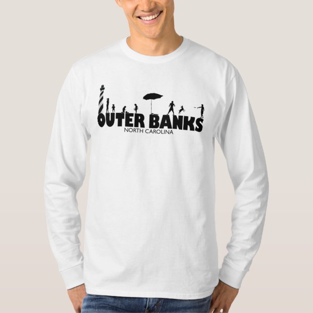 Camiseta de manga larga "Family Fun" para bancos e (Anverso)
